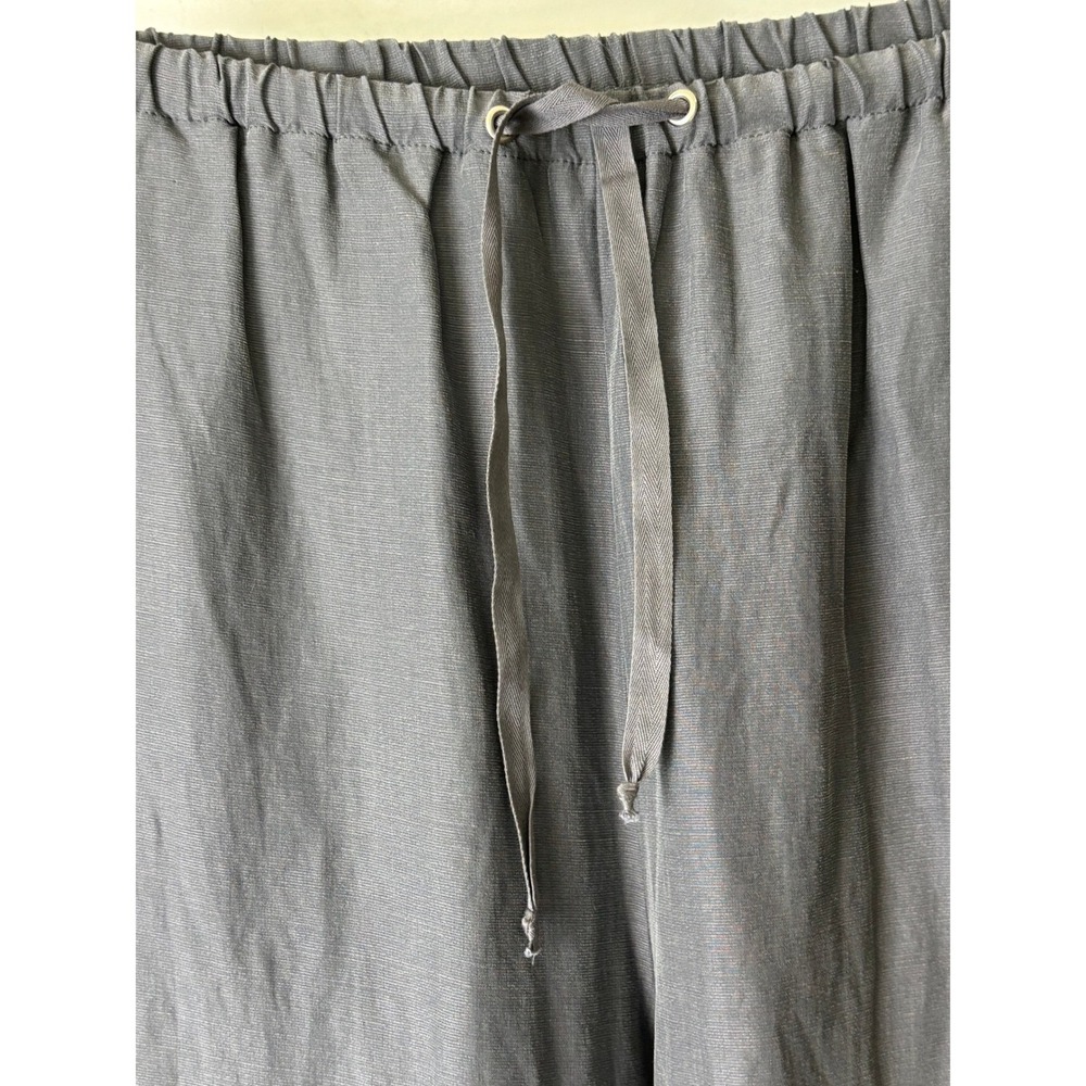 KristenseN DU NORD Wide Leg Pants Grey Designer Size 4 L XL‎ Silk Linen Luxury - Picture 3 of 9